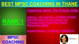 Best MPSC coaching in Thane