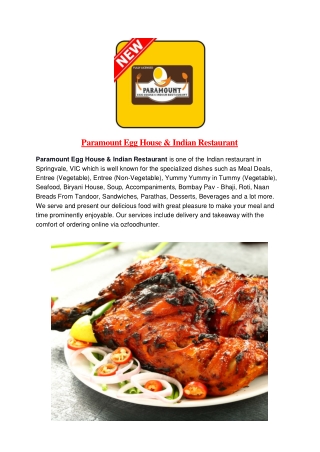 Paramount Egg House & Indian Restaurant