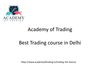 BEST STOCK TRADING COURSE IN DELHI