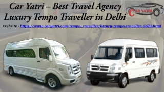 Luxury Tempo Traveller hire in Delhi