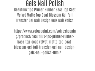 Gels Nail Polish