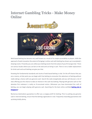 Online Slot Games in Singapore | Junebet66.com