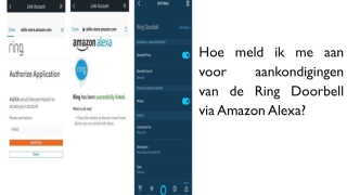 Hoe meld ik me aan voor aankondigingen van de Ring Doorbell via Amazon Alexa?