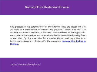 Somany Tiles Dealers in Chennai