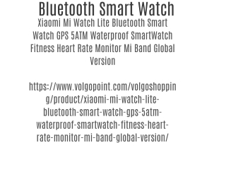 Bluetooth Smart Watch