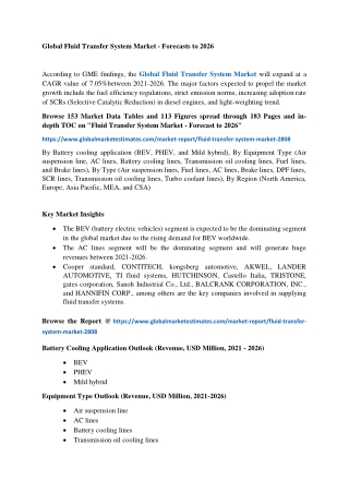 COVID-19 Impact on Fluid Transfer System Market