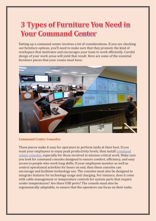 Americon: Best place for Command Center Consoles design in the USA