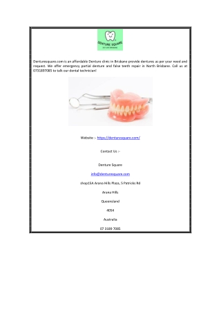 False Teeth and Partial Dentures Repairs in Brisbane