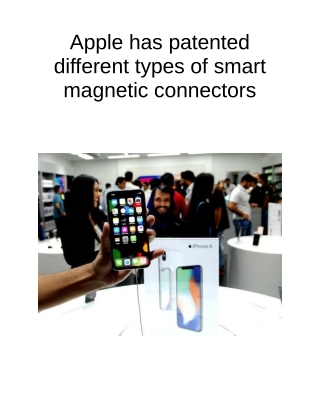 Apple Has Patented Different Types of Smart Magnetic Connectors