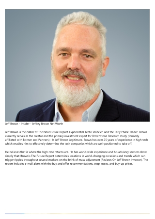 Jeff Brown's Investment Accelerator Reviews ... - Is Jeff Brown Investor Legit