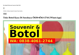 Toko Botol Kaca Di Surabaya Ö838.4Ö61.2744[WA]