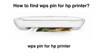 How to find WPS pin on hp printer?