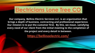 Electricians Lone Tree CO
