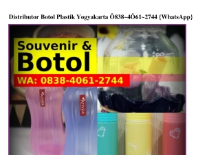 Distributor Botol Plastik Yogyakarta Ô838•4Ô61•2744{WA}