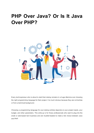 PHP Over Java? Or Is It Java Over PHP?