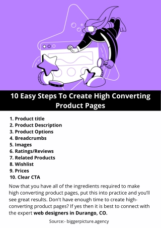10 Easy Steps To Create High Converting Product Pages