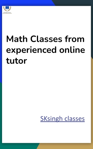 Online Maths Classes for IIT-JEE