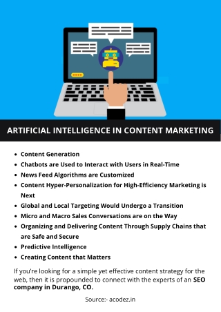 ARTIFICIAL INTELLIGENCE IN CONTENT MARKETING