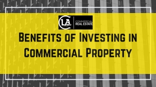 Benefits of investing in commercial  property