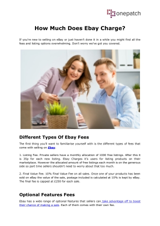 How Much Does Ebay Charge?