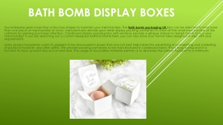 Bath Bomb Display Boxes