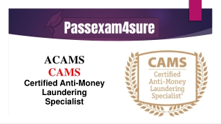 Update Latest ACAMS CAMS Dumps - 100% Guarantee Pass Exam