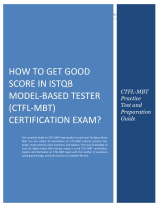 How to Get Good Score in ISTQB Model-Based Tester (CTFL-MBT) Certification Exam?