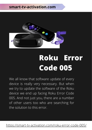 How Can Fix Roku Error Code 005