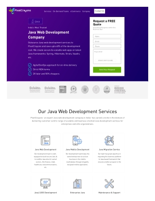 Top Java Development Company in India | Java web development services