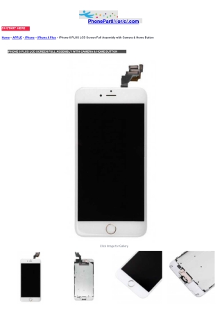 IPHONE 6 PLUS LCD SCREEN FULL ASSEMBLY WITH CAMERA & HOME BUTTON