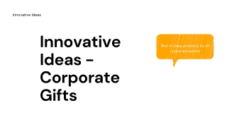 Get Your Favourite Corporate Gifts From Innovative Ideas