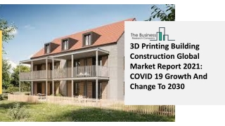 Global 3D Printing Building Construction Market Report 2021-2030 | Covid 19 Impact and Recovery