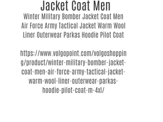 Jacket Coat Men