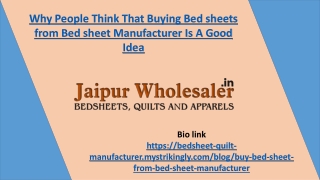 why people buying bed sheets from bed sheet manufacturer