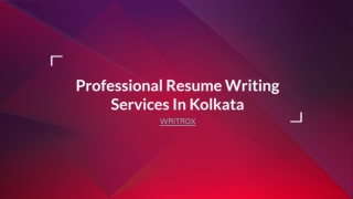 Professional Resume Writing Services in Kolkata