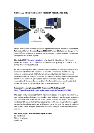 Global ECG Telemeters Market Research Report 2021-2025