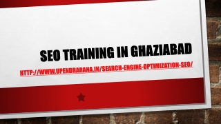 SEO Training in Ghaziabad