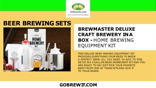 Online best beer brewing set  for Home at Gobrewit