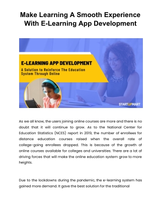 E-Learning App Development - A Classic Solution To Boost Online Education System