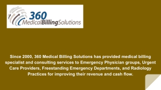 California Emergency Physicians Billing Services - 360 Medical Billing Solutions