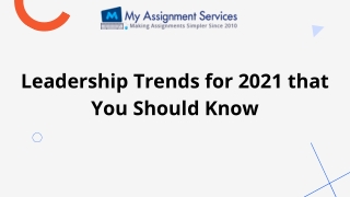 Leadership trends for 2021 that you should know
