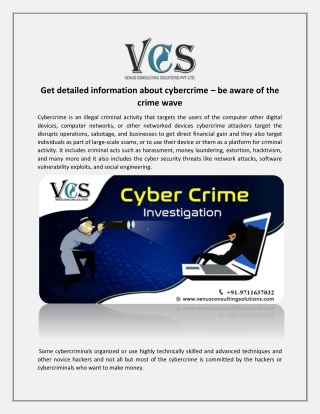 Get detailed information about cyber crime – be aware of the crime wave