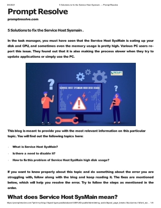 5 Solutions to fix the Service Host Sysmain.