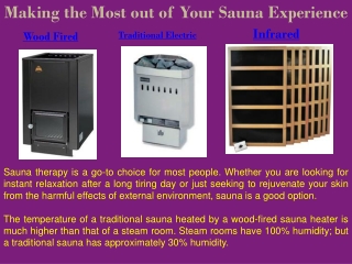 Making the Most out of Your Sauna Experience