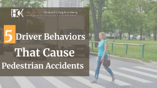 5 Driver Behaviors That Cause Pedestrian Accidents