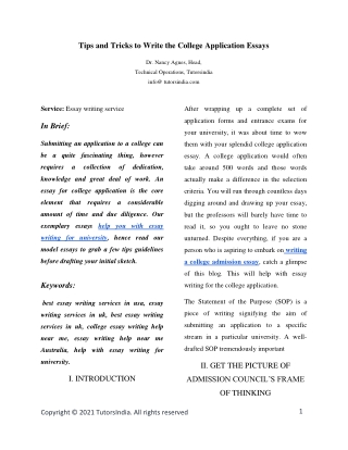 Best College Application Essays Writing Format