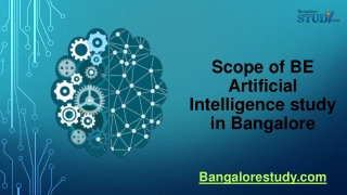 Scope of B.E Artificial intelligence study in Bangalore