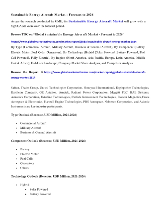 COVID-19 Impact on Global Sustainable Aircraft Energy Market