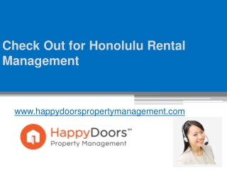 Check Out for Honolulu Rental Management - www.happydoorspropertymanagement.com