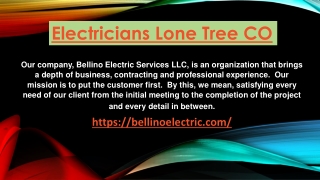 Electricians Lone Tree CO